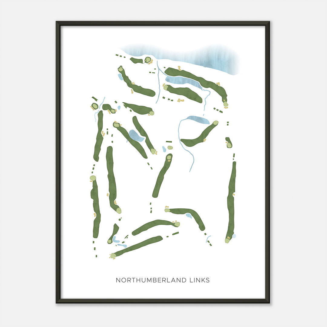 Print of Northumberland Links Modern Map