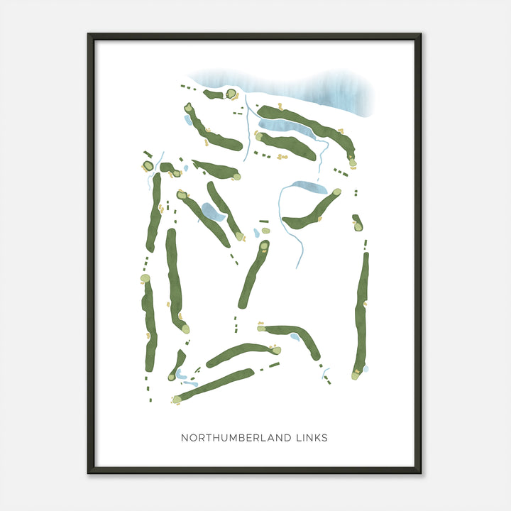 Print of Northumberland Links Modern Map