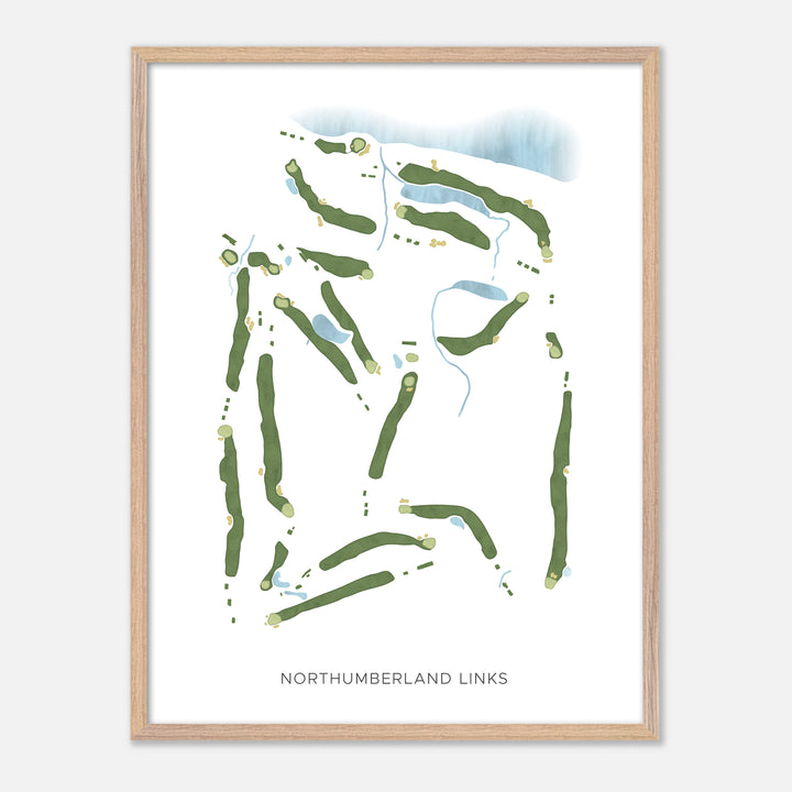 Print of Northumberland Links Modern Map
