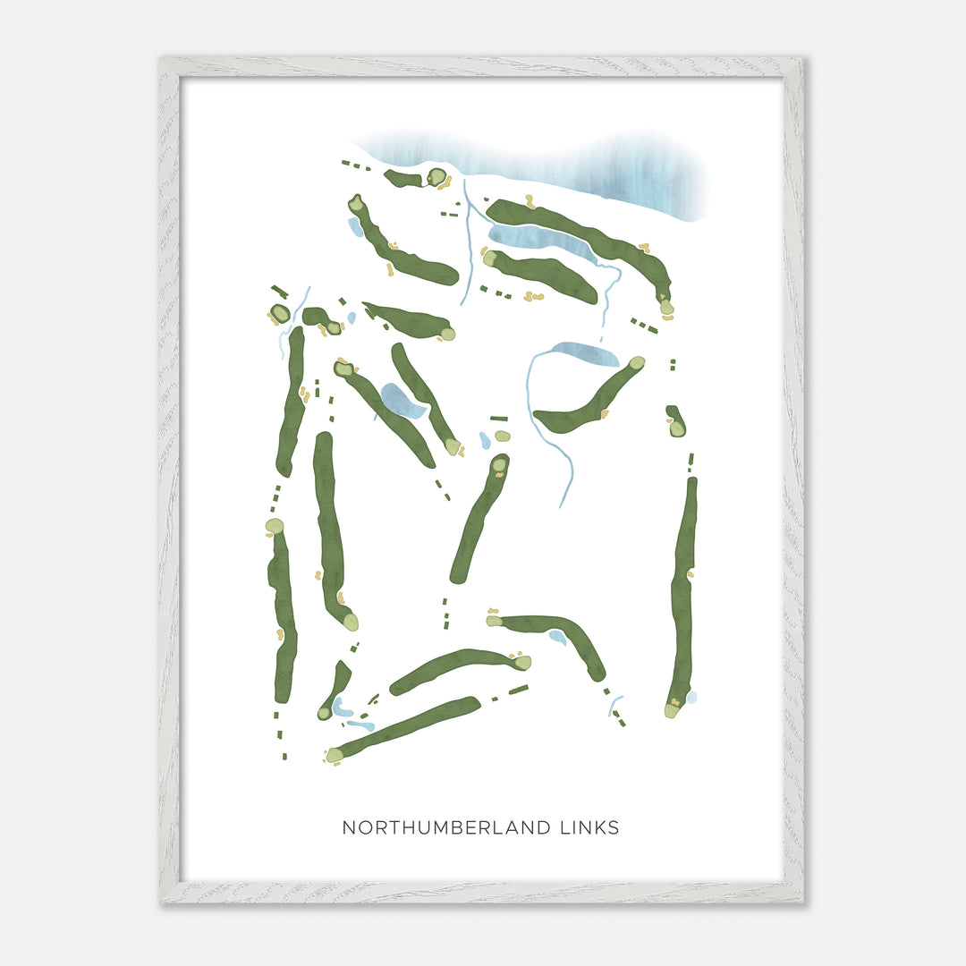 Print of Northumberland Links Modern Map