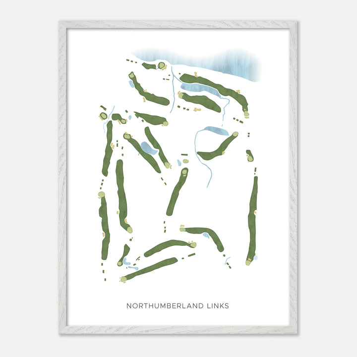 Print of Northumberland Links Modern Map
