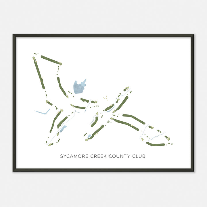 Print of Sycamore Creek County Club Modern Map