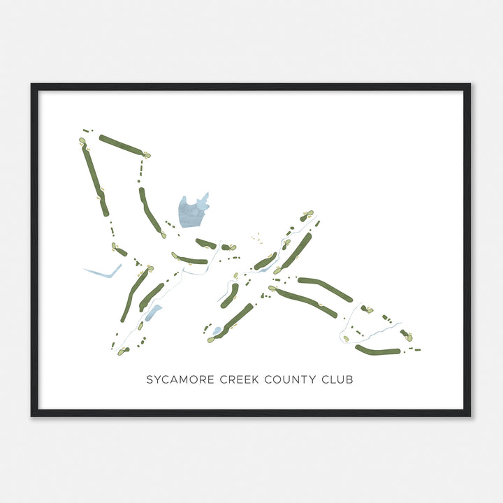 Print of Sycamore Creek County Club Modern Map
