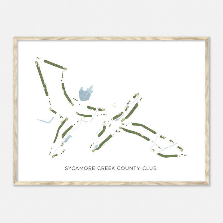 Print of Sycamore Creek County Club Modern Map