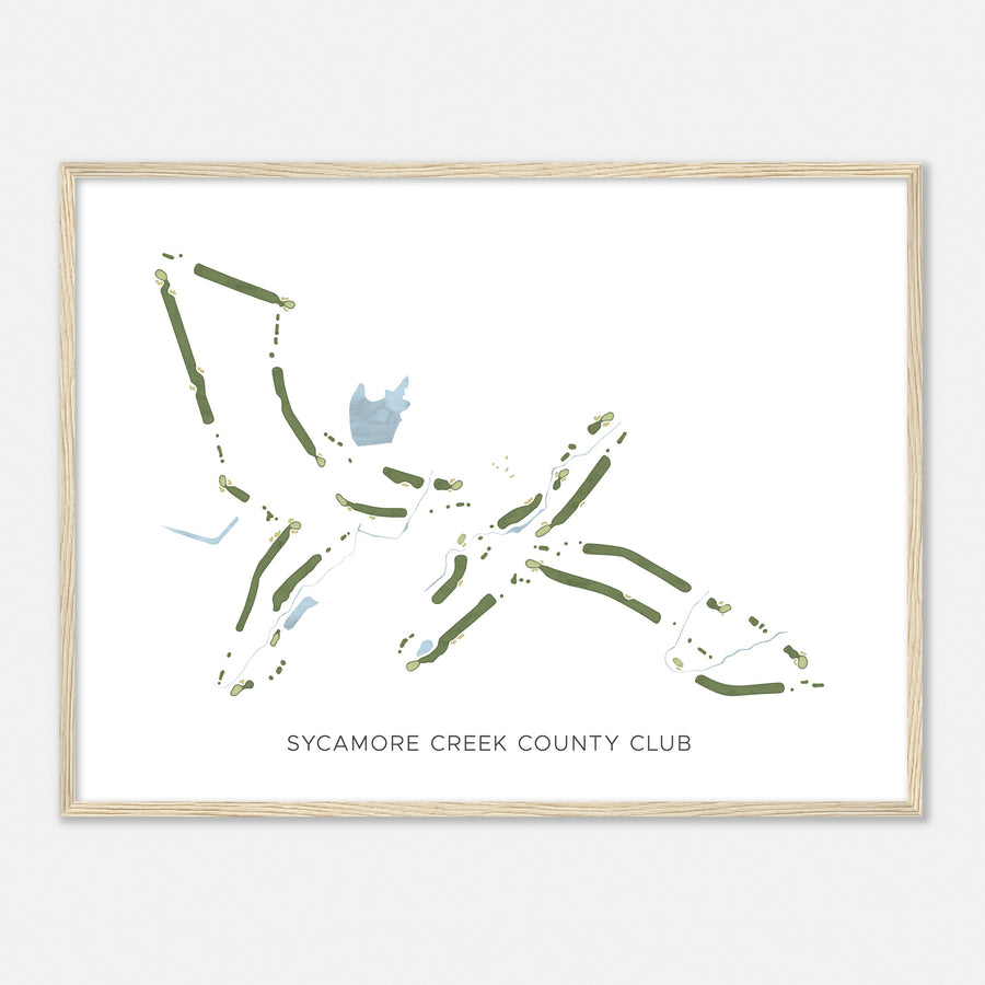 Print of Sycamore Creek County Club Modern Map