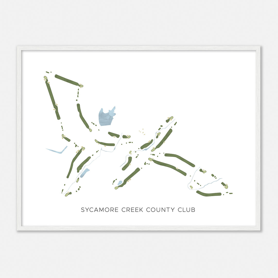 Print of Sycamore Creek County Club Modern Map