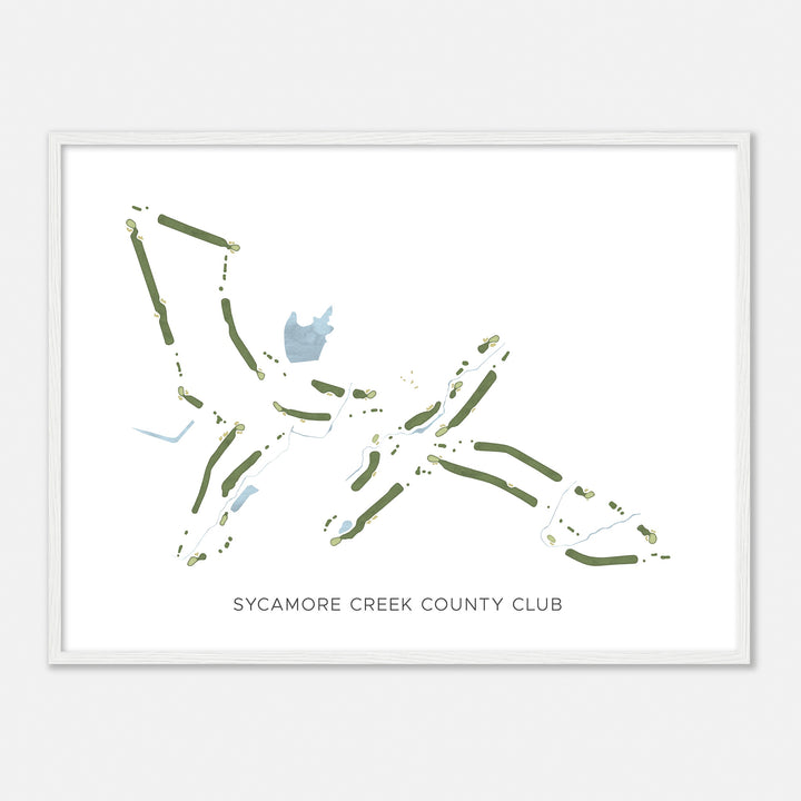 Print of Sycamore Creek County Club Modern Map