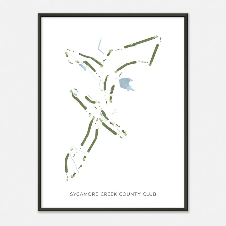 Print of Sycamore Creek County Club Modern Map
