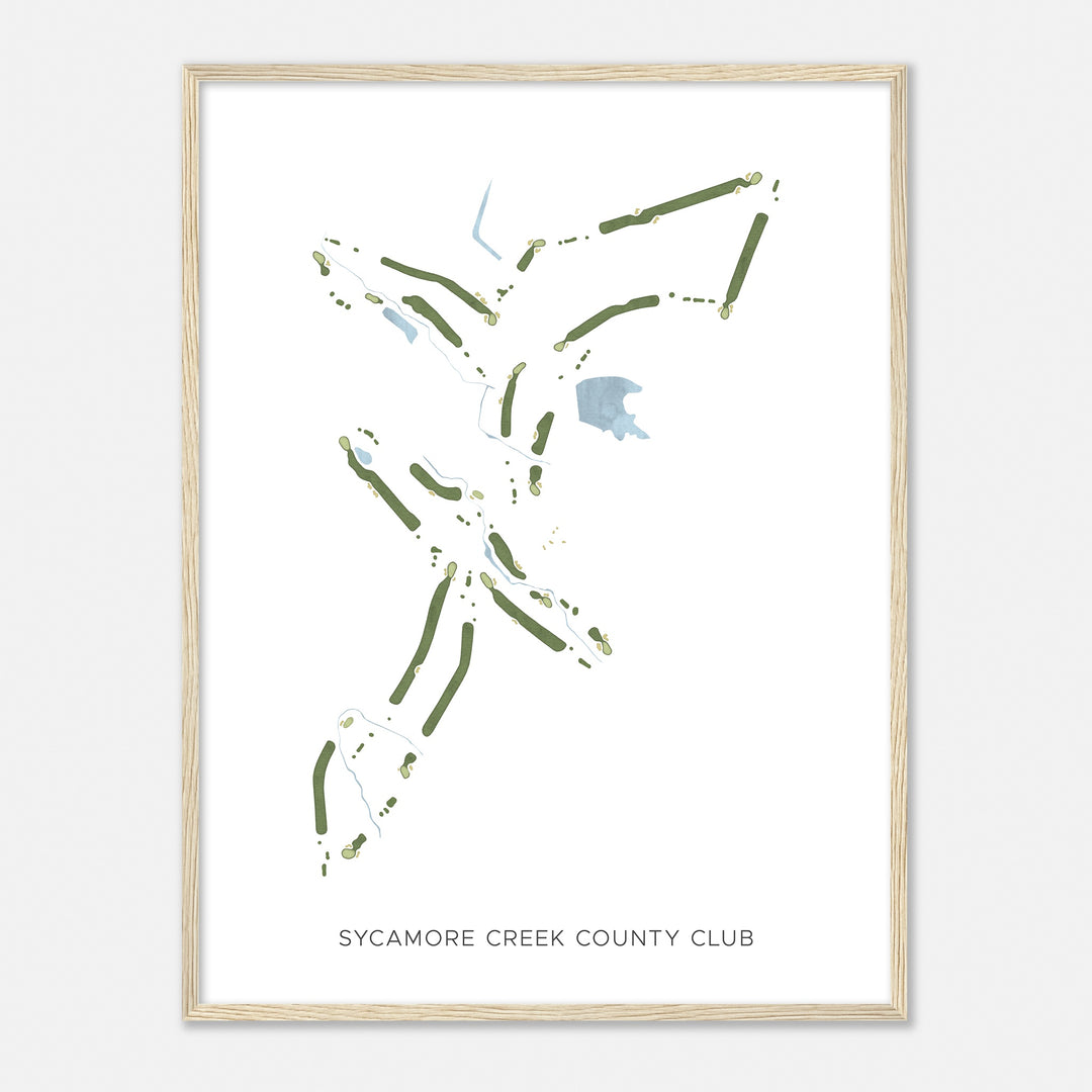 Print of Sycamore Creek County Club Modern Map