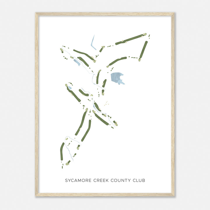 Print of Sycamore Creek County Club Modern Map