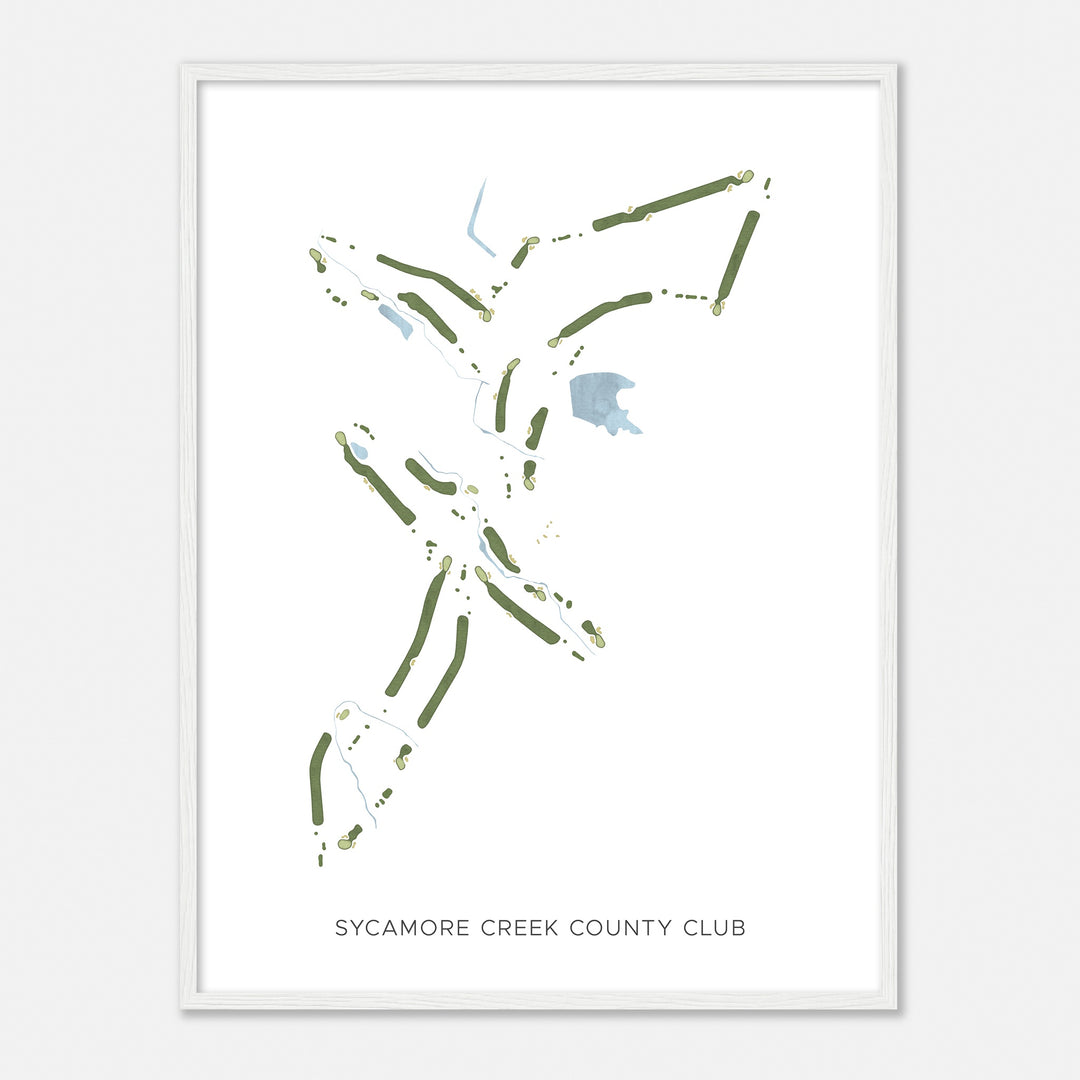 Print of Sycamore Creek County Club Modern Map