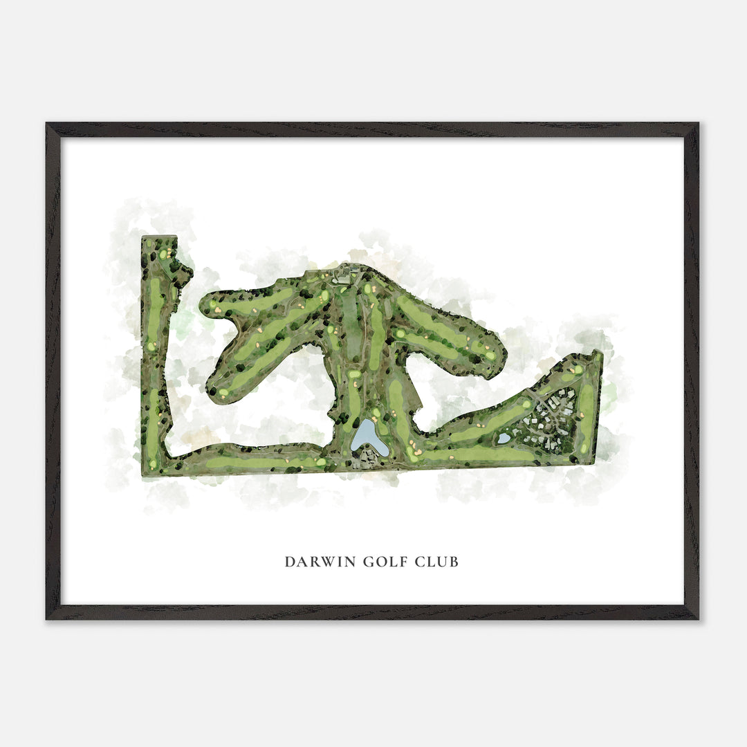 Print of Darwin Golf Club Classic Map