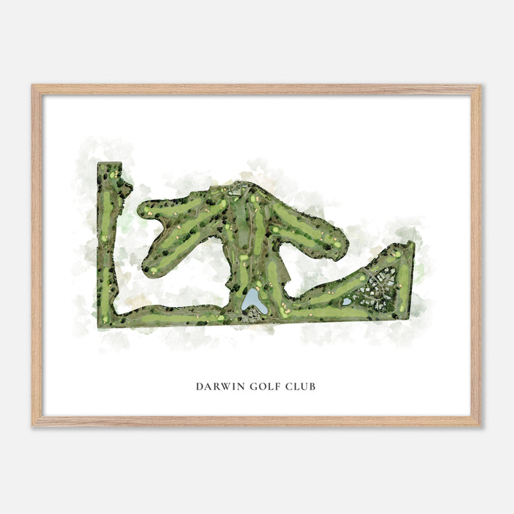Print of Darwin Golf Club Classic Map