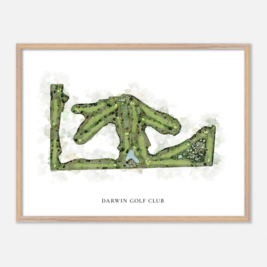 Print of Darwin Golf Club Classic Map