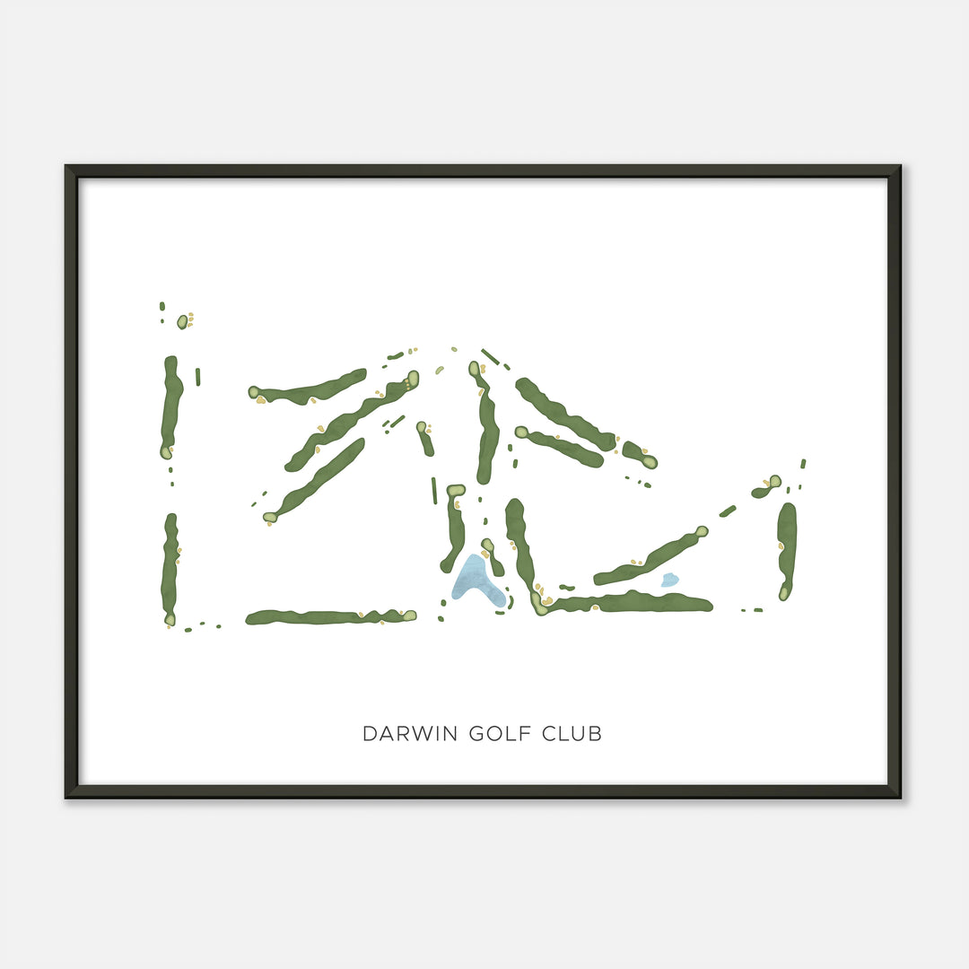 Print of Darwin Golf Club Modern Map