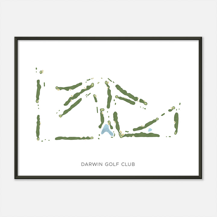 Print of Darwin Golf Club Modern Map