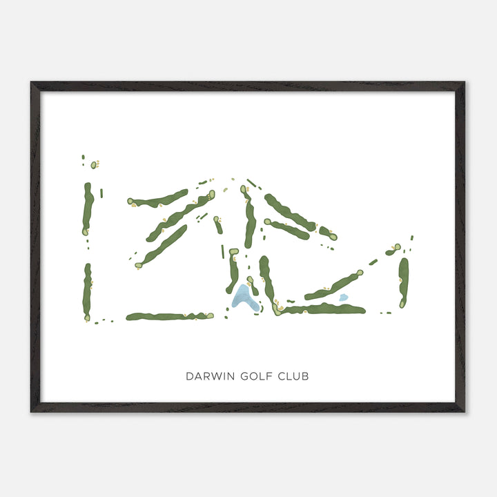 Print of Darwin Golf Club Modern Map