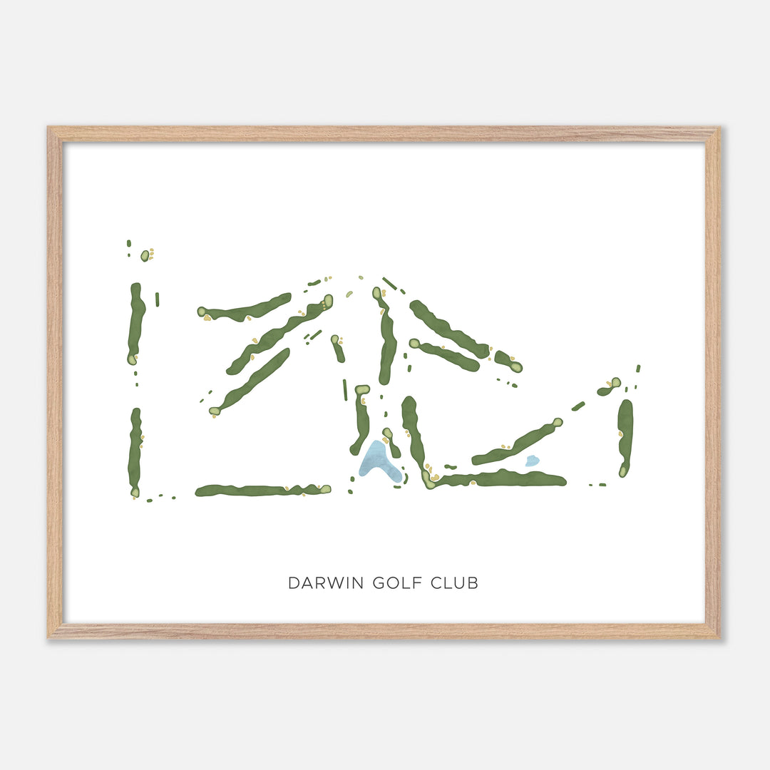 Print of Darwin Golf Club Modern Map