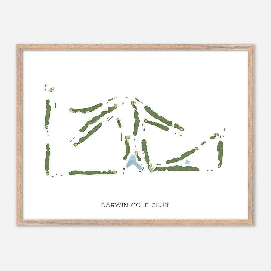 Print of Darwin Golf Club Modern Map