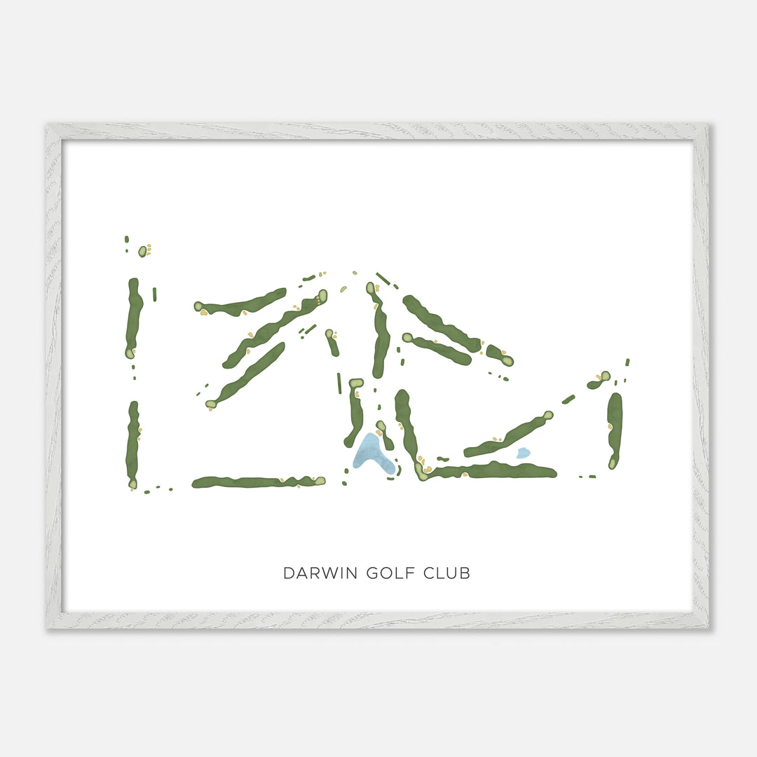 Print of Darwin Golf Club Modern Map