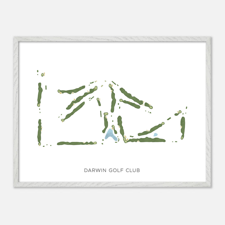 Print of Darwin Golf Club Modern Map
