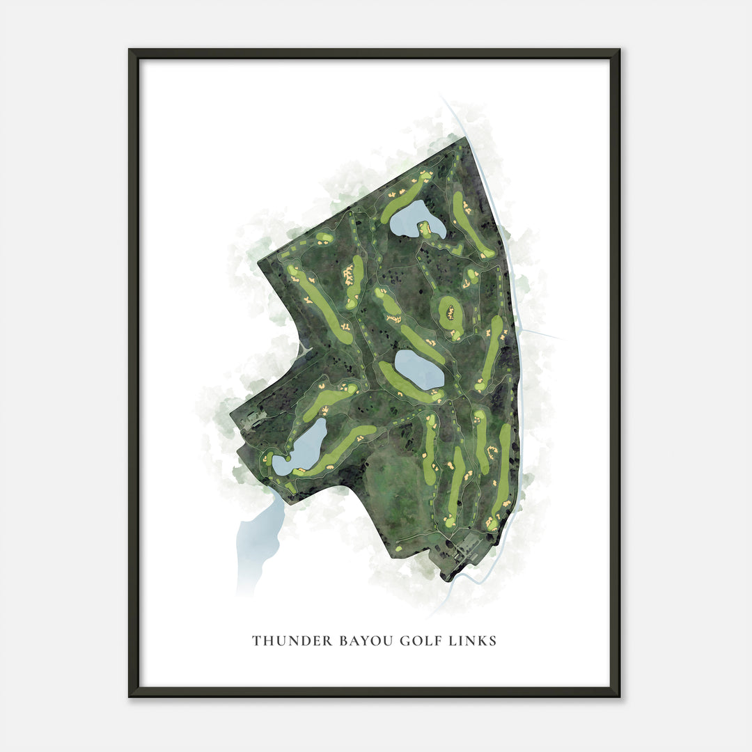 Print of Thunder Bayou Golf Links Classic Map