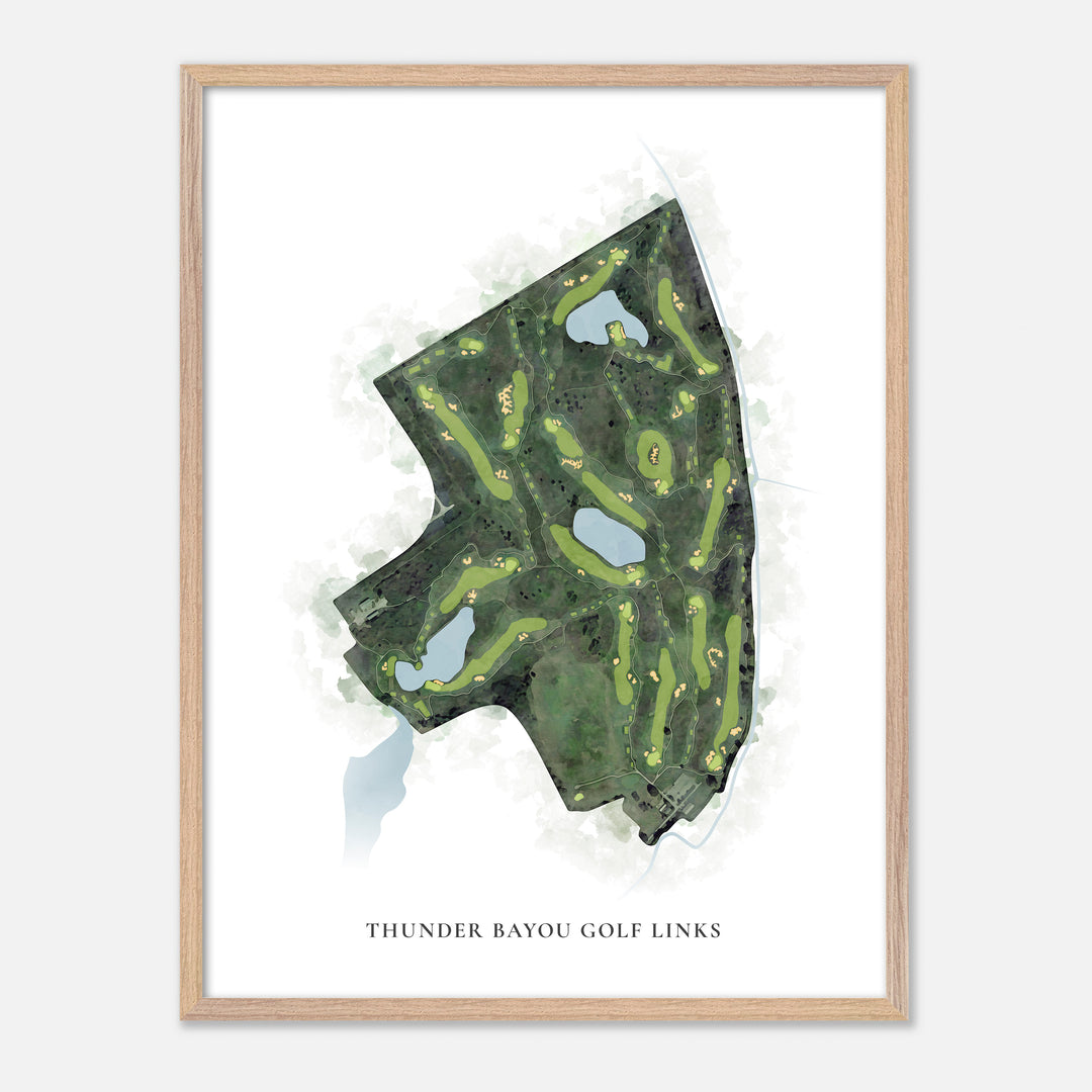 Print of Thunder Bayou Golf Links Classic Map