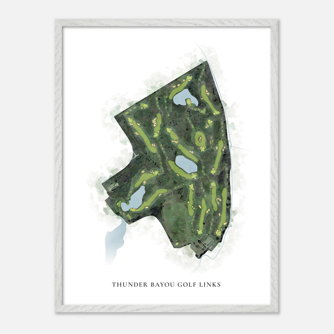 Print of Thunder Bayou Golf Links Classic Map