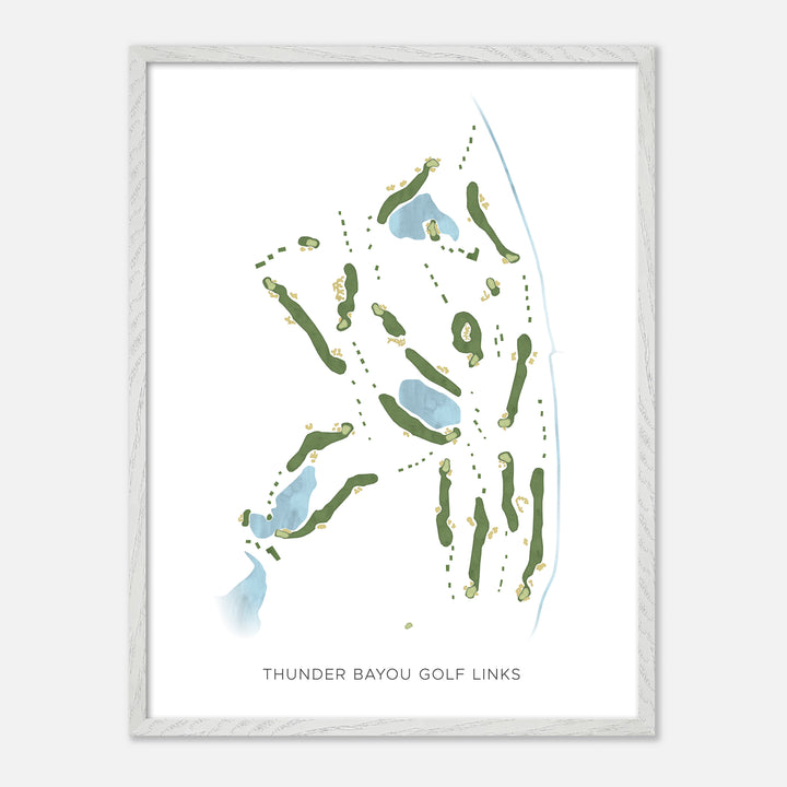 Print of Thunder Bayou Golf Links Modern Map