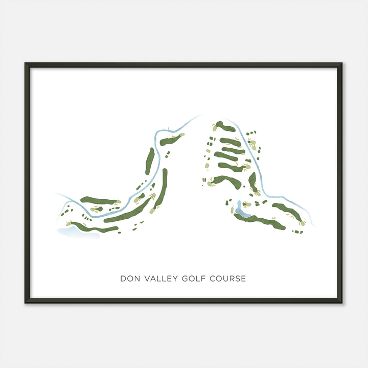 Print of Don Valley Golf Course Modern Map