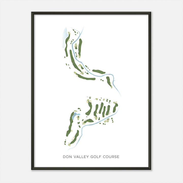 Print of Don Valley Golf Course Modern Map