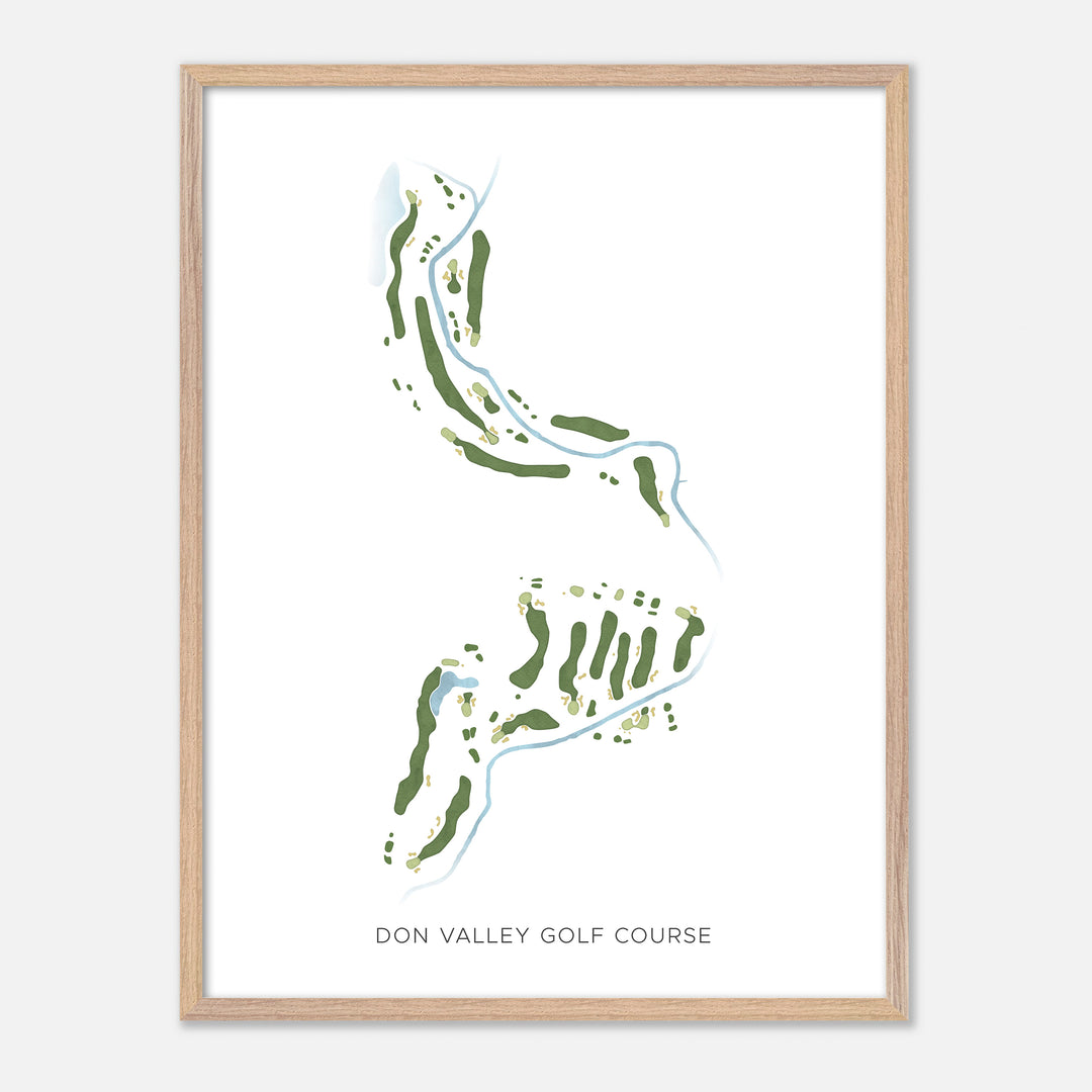 Print of Don Valley Golf Course Modern Map