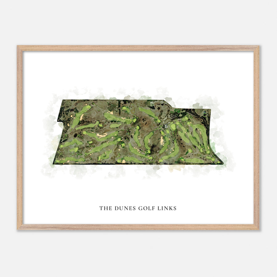 Print of The Dunes Golf Links Classic Map