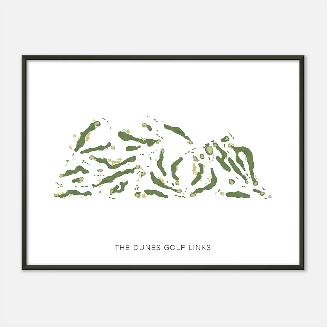 Print of The Dunes Golf Links Modern Map
