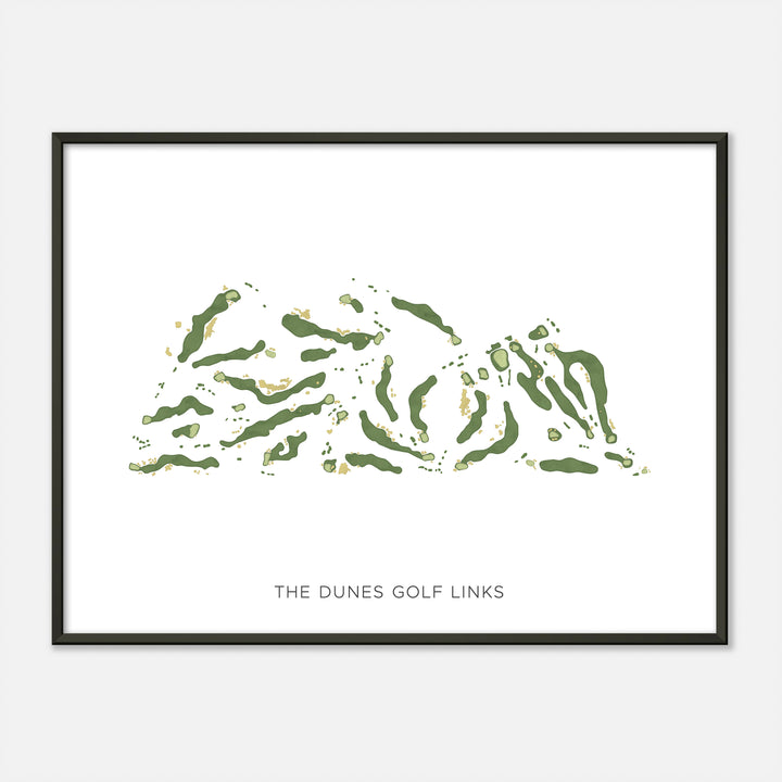 Print of The Dunes Golf Links Modern Map
