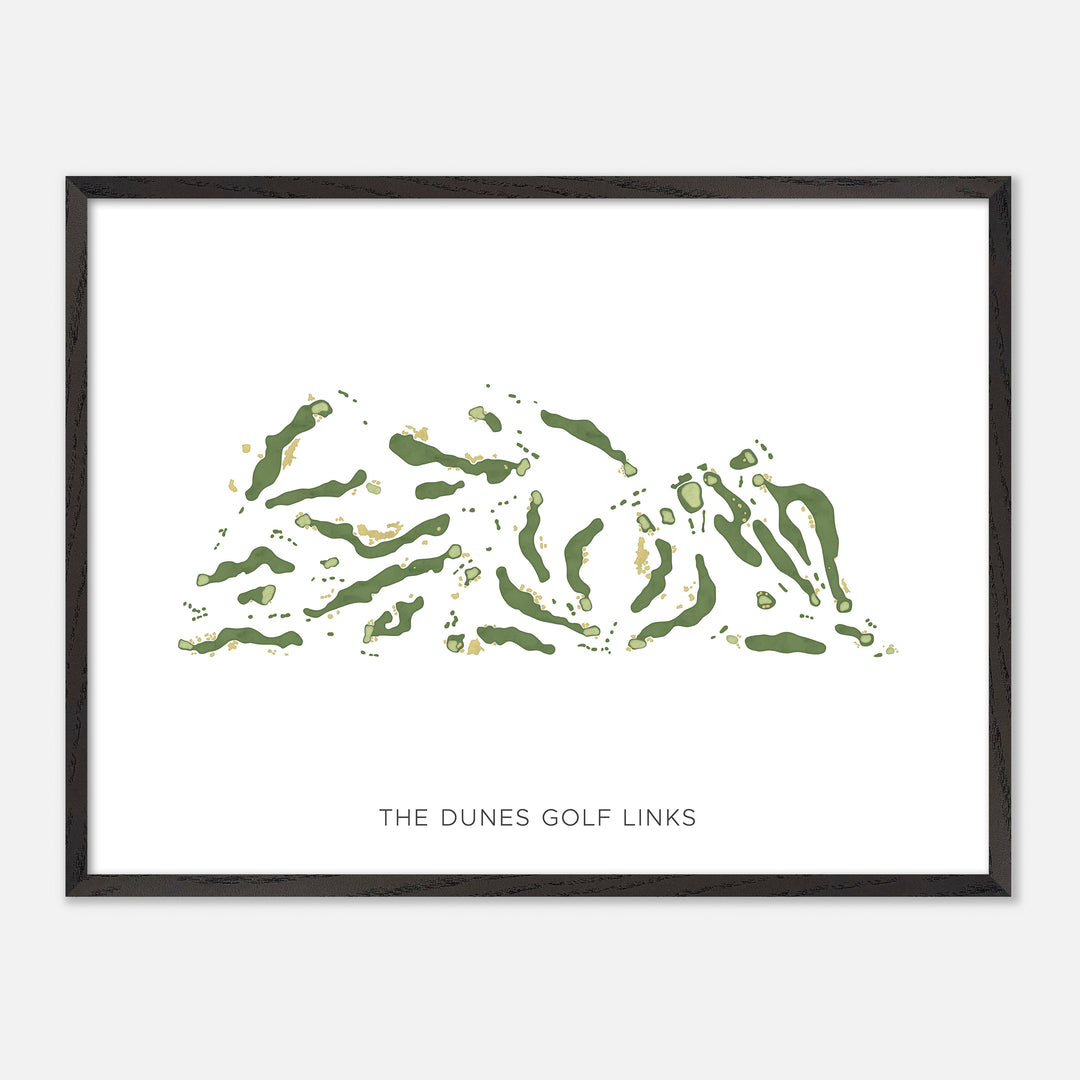 Print of The Dunes Golf Links Modern Map