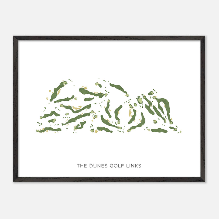 Print of The Dunes Golf Links Modern Map