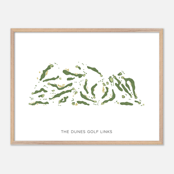 Print of The Dunes Golf Links Modern Map