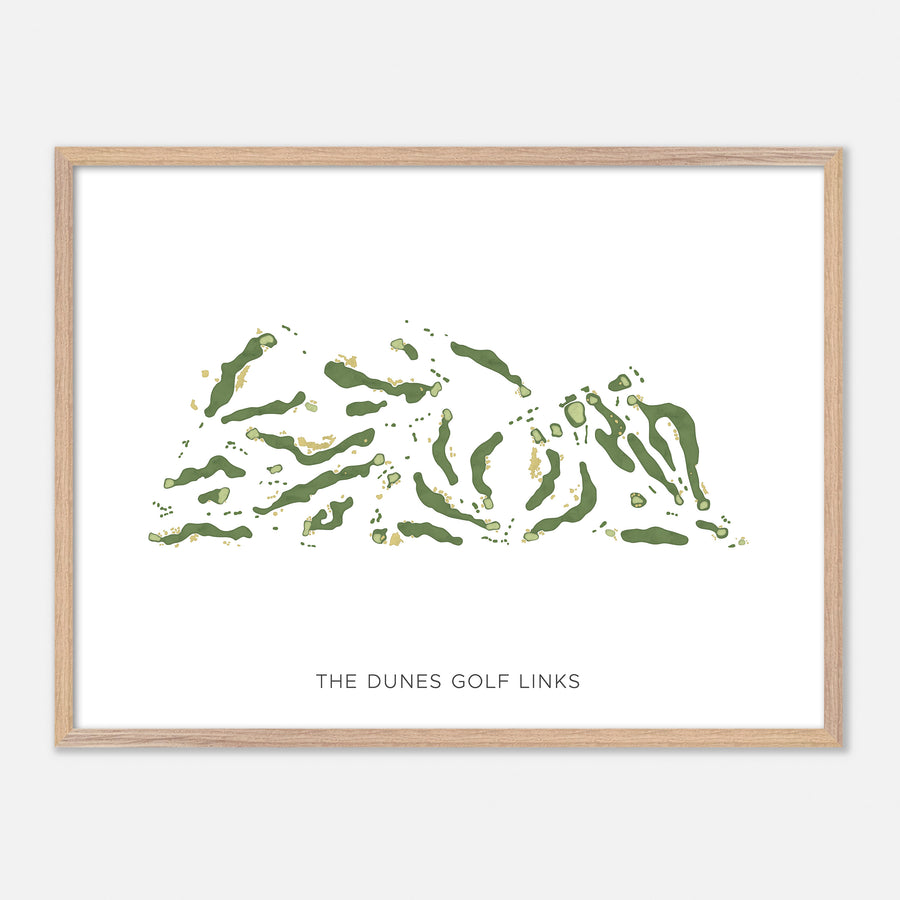Print of The Dunes Golf Links Modern Map