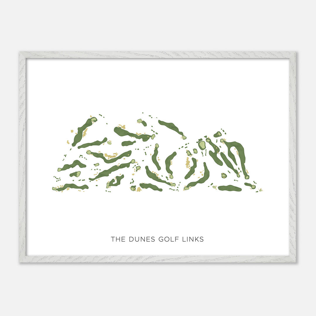 Print of The Dunes Golf Links Modern Map