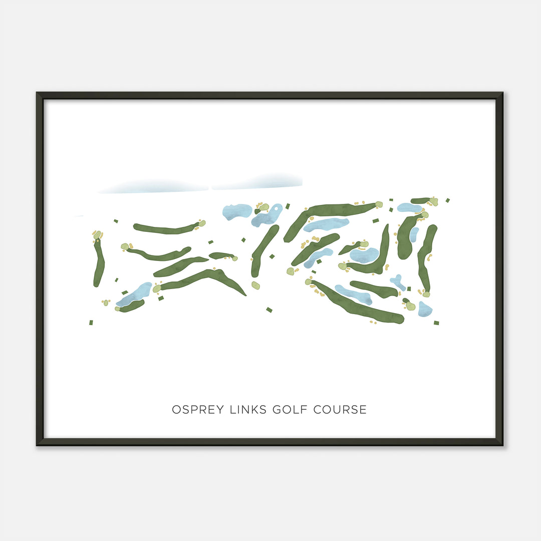 Print of Osprey Links Golf Course Modern Map