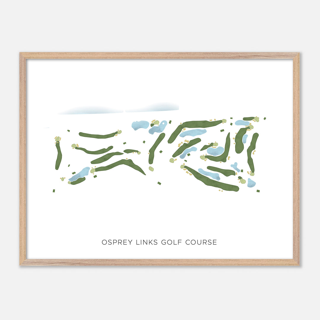 Print of Osprey Links Golf Course Modern Map