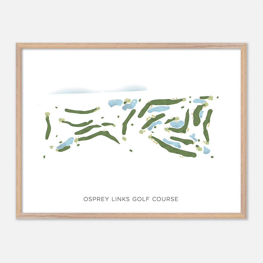 Print of Osprey Links Golf Course Modern Map