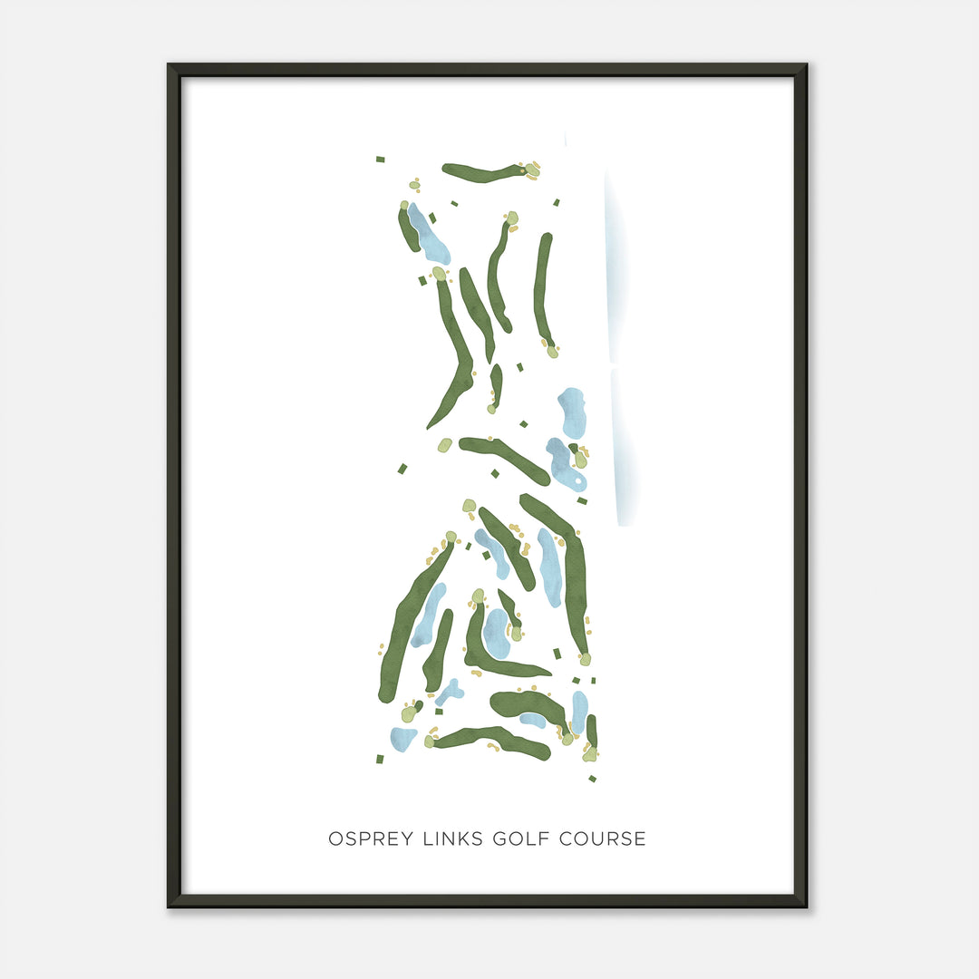 Print of Osprey Links Golf Course Modern Map