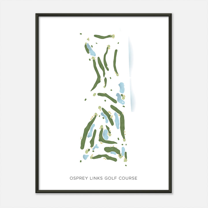 Print of Osprey Links Golf Course Modern Map