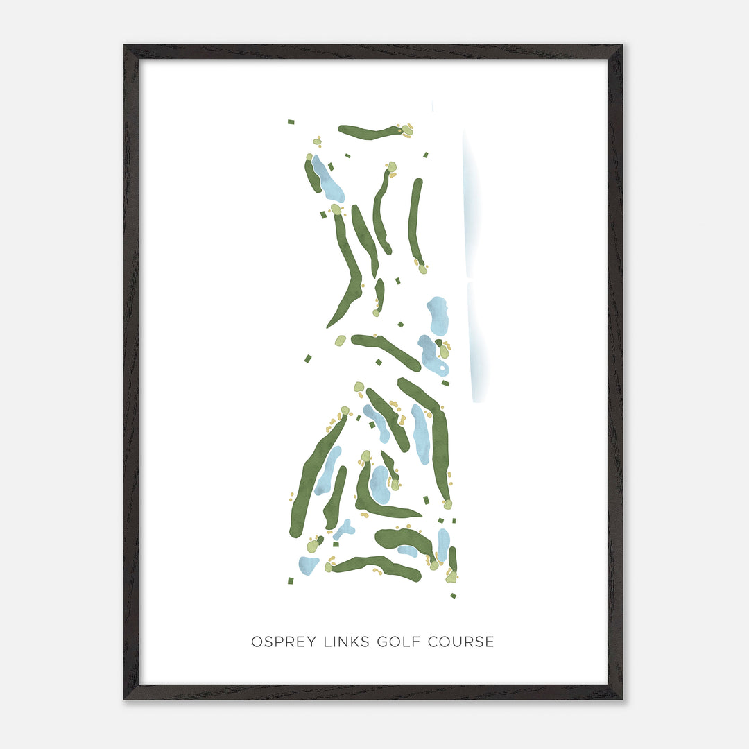 Print of Osprey Links Golf Course Modern Map