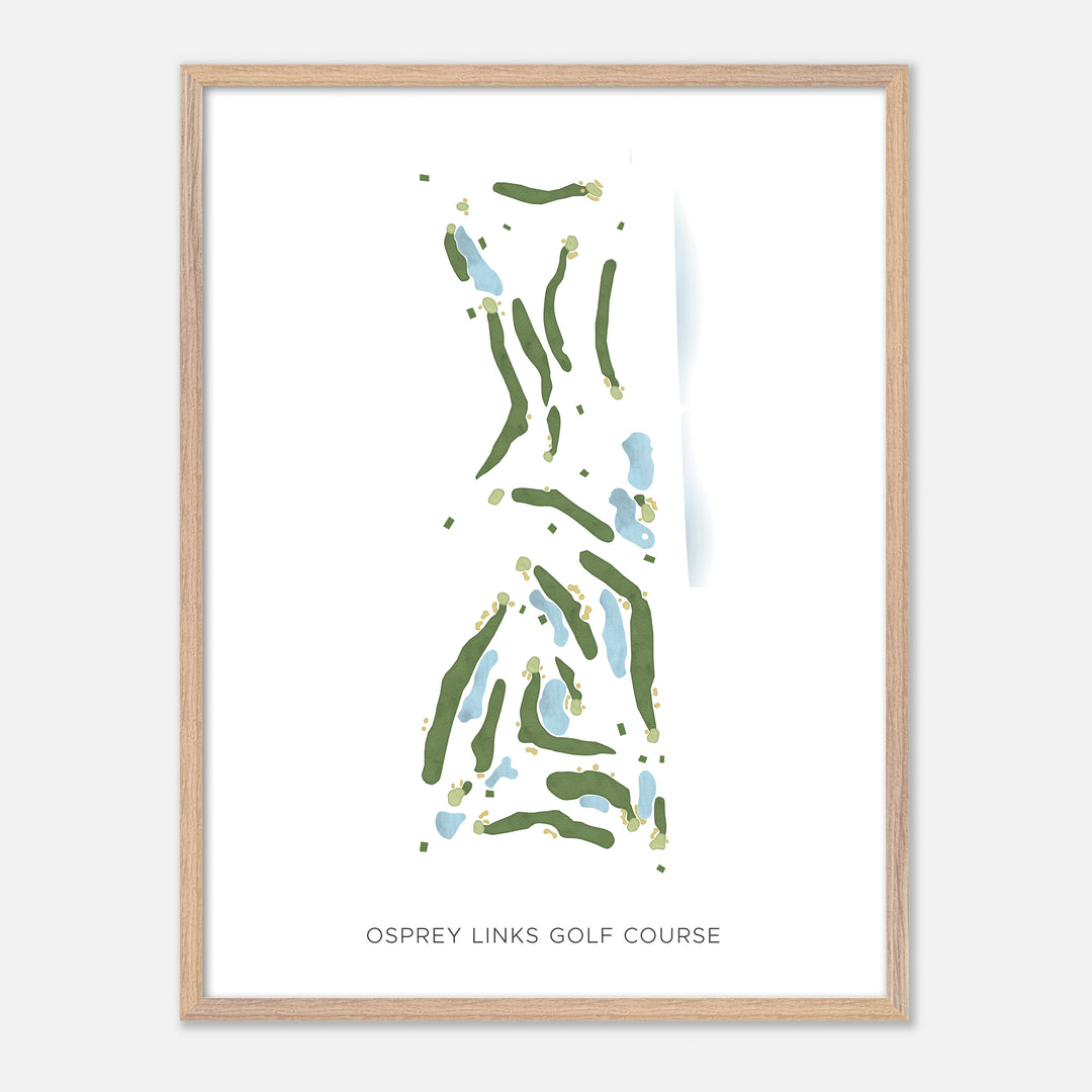 Print of Osprey Links Golf Course Modern Map