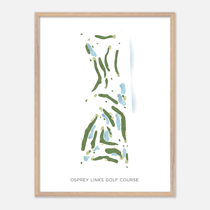 Print of Osprey Links Golf Course Modern Map