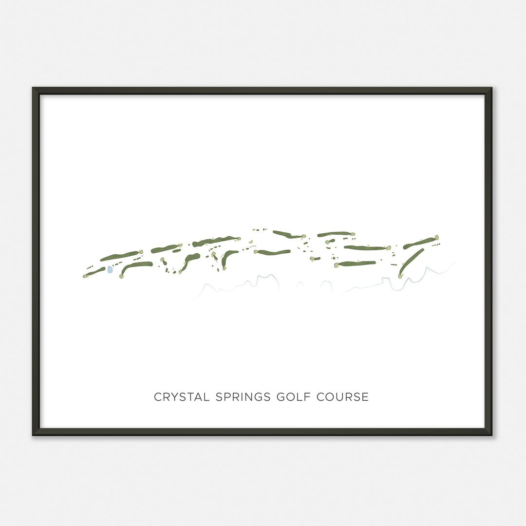 Print of Crystal Springs Golf Course Modern Map