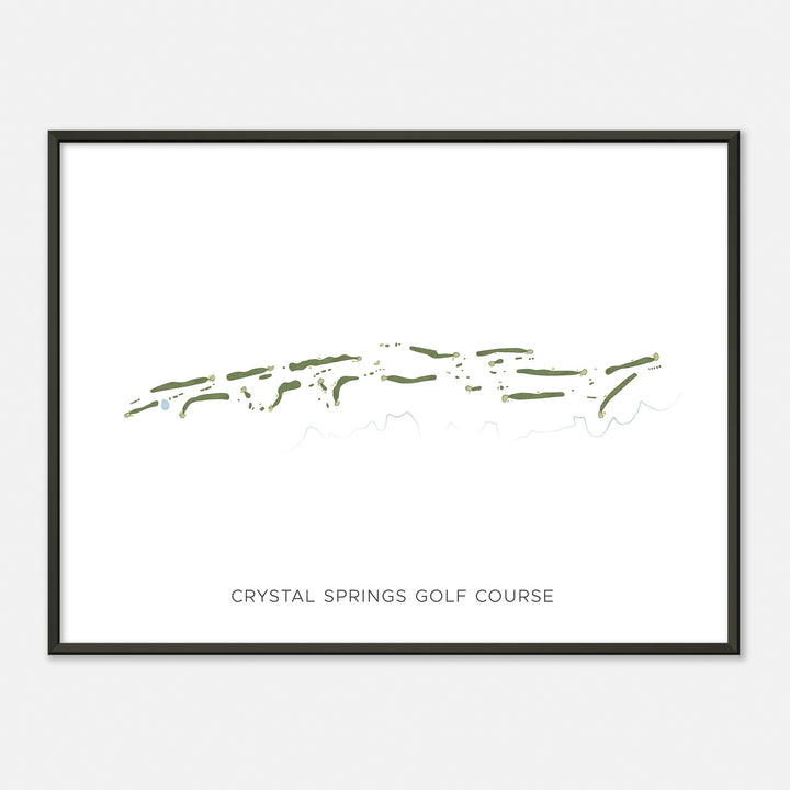 Print of Crystal Springs Golf Course Modern Map